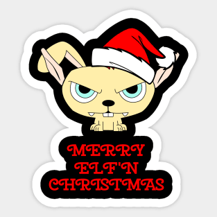 Merry Elf'N Christmas Sticker